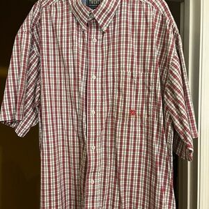 TwentyX Red and White Casual Button Down Shirt